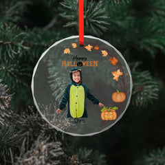 Trick or Treat -Personalized Custom Round Glass Pendant