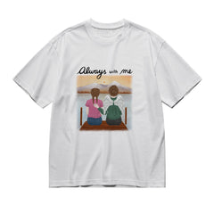 Always with me (Parent and child)-200g High-Quality 100% Cotton T-Shirt with Heat Transfer Printing