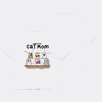 American Cat Mom-Personalization Custom 200g cotton T-shirt