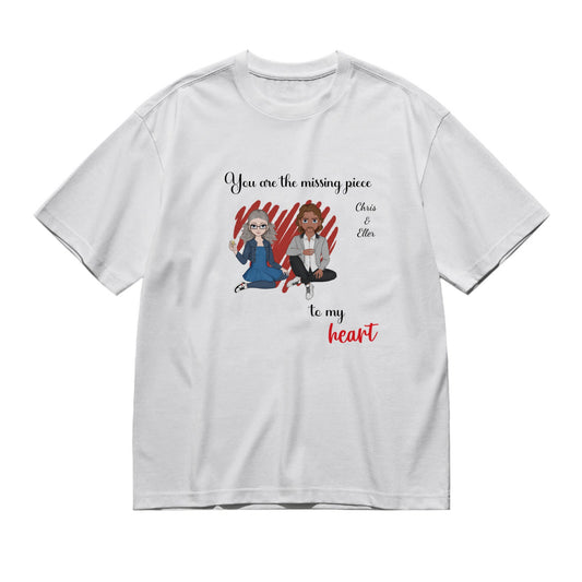 You are the missing piece to my heart - Doll style (puzzle) -200g High-Quality 100% Cotton T-Shirt with Heat Transfer Printing