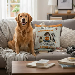 Custom Dog Mom Pillow with 1-4 Dogs, Personalized Pet Owner Gift, Custom Character & Pet Pillow with Names, Linen Pillowcase + Insert Set
