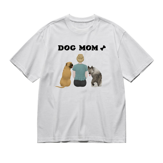 Dog Mom (Back)-200g High-Quality 100% Cotton T-Shirt with Heat Transfer Printing