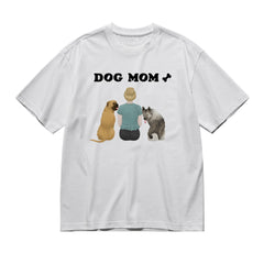 Dog Mom (Back)-200g High-Quality 100% Cotton T-Shirt with Heat Transfer Printing