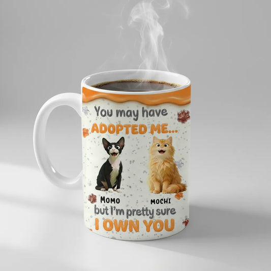 Personalized Funny Cat Mug - "I Own You" Custom Breed Coffee Cup - Gift for Cat Lovers