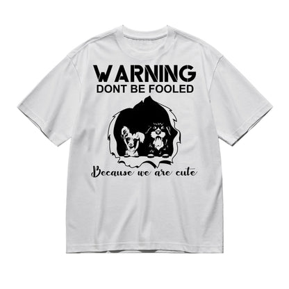 Dogs frontal black/white-200g High-Quality 100% Cotton T-Shirt with Heat Transfer Printing