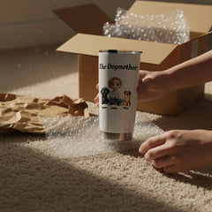 Personalized "The Dogmother" 20oz Tumbler - Custom Mom Avatar & Up to 4 Dogs (304 Stainless Steel)