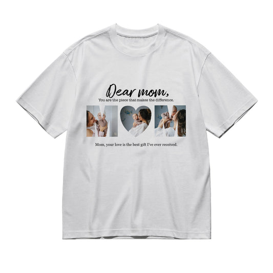 MOM - Photos-200g High-Quality 100% Cotton T-Shirt with Heat Transfer Printing