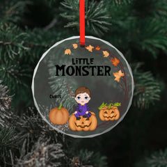 Little Monster-Personalized Custom Round Glass Pendant