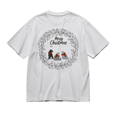 Merry christmas - Pencil style back pets cloned-200g High-Quality 100% Cotton T-Shirt with Heat Transfer Printing