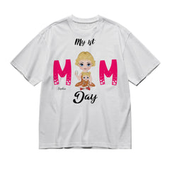 My 1st Mom Day - Chibi style -200g High-Quality 100% Cotton T-Shirt with Heat Transfer Printing