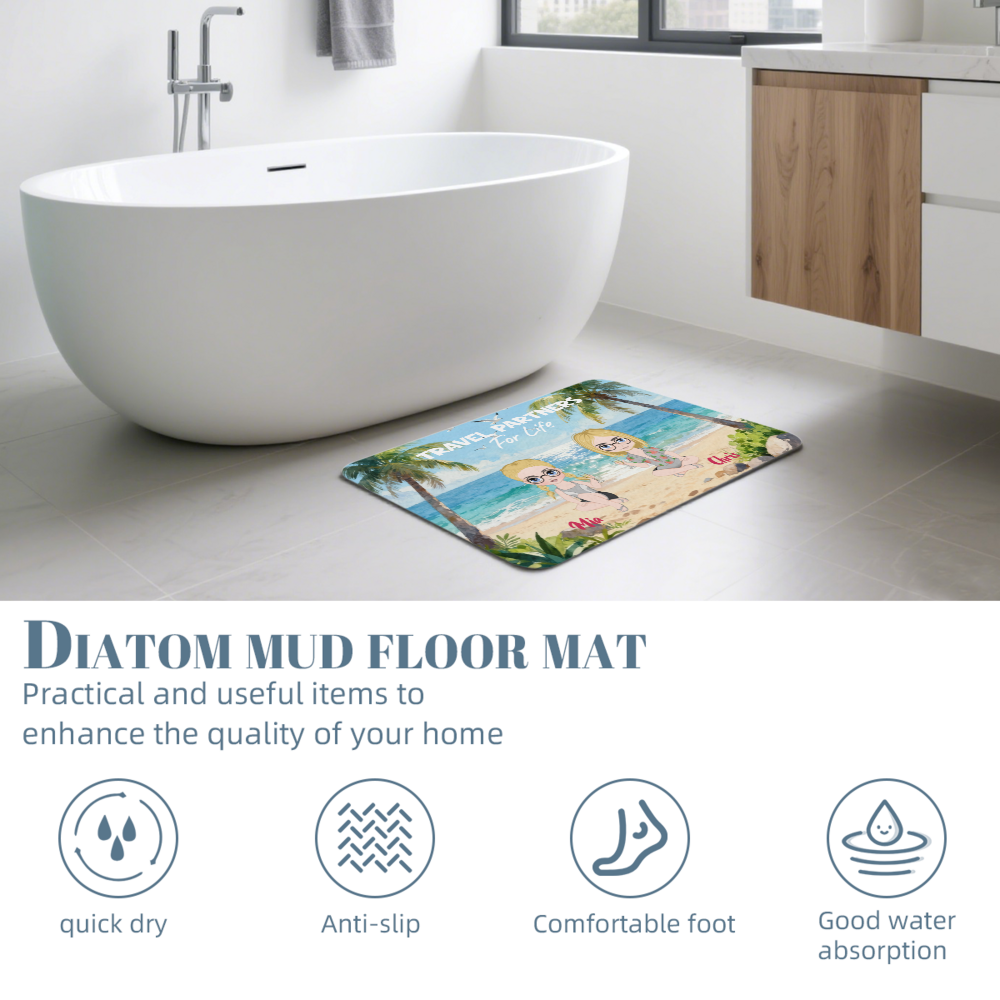 Travel Partners-Premium Custom Diatomaceous Earth Door Mat | Made in USA