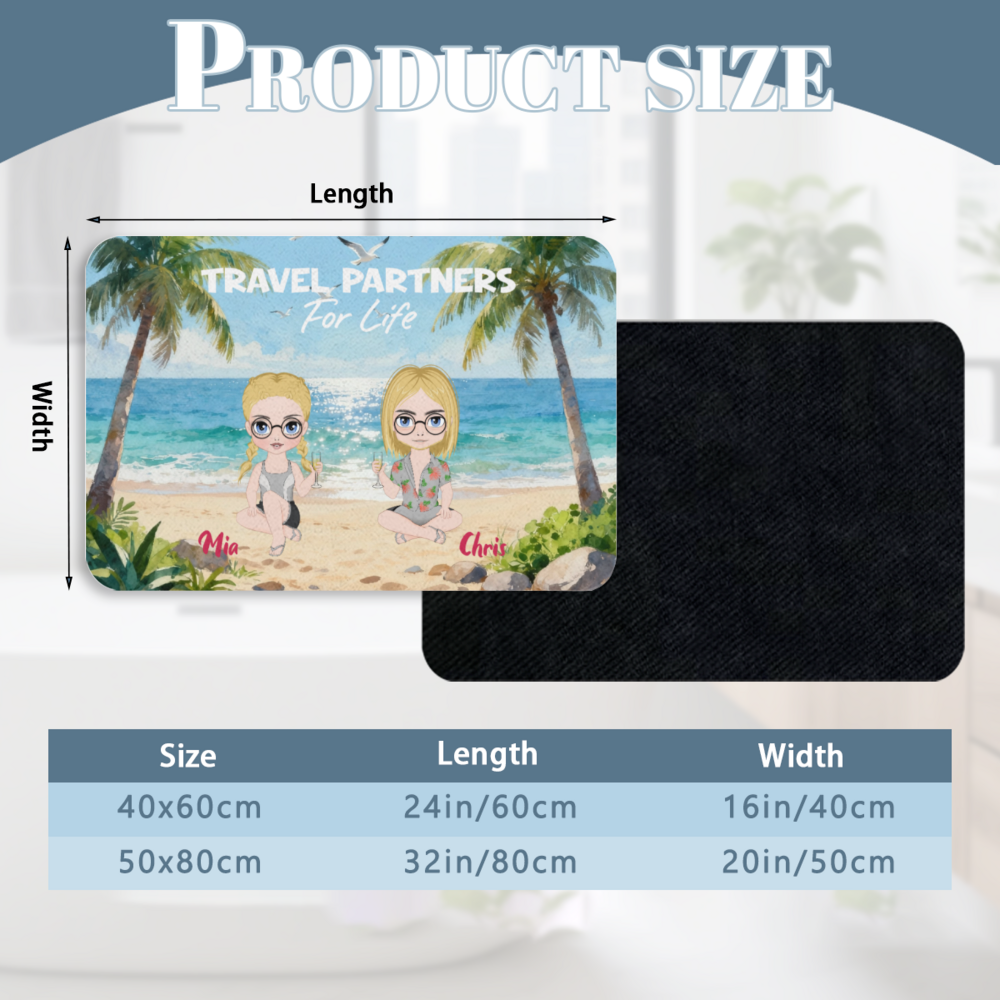 Travel Partners-Premium Custom Diatomaceous Earth Door Mat | Made in USA