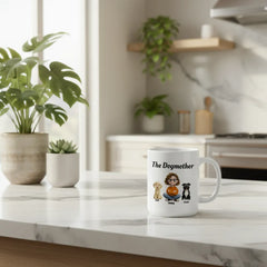 Personalized The Dogmother Mug with Custom Dog Names & Breeds - Funny Dog Mom Gift for Her (11oz & 15oz)