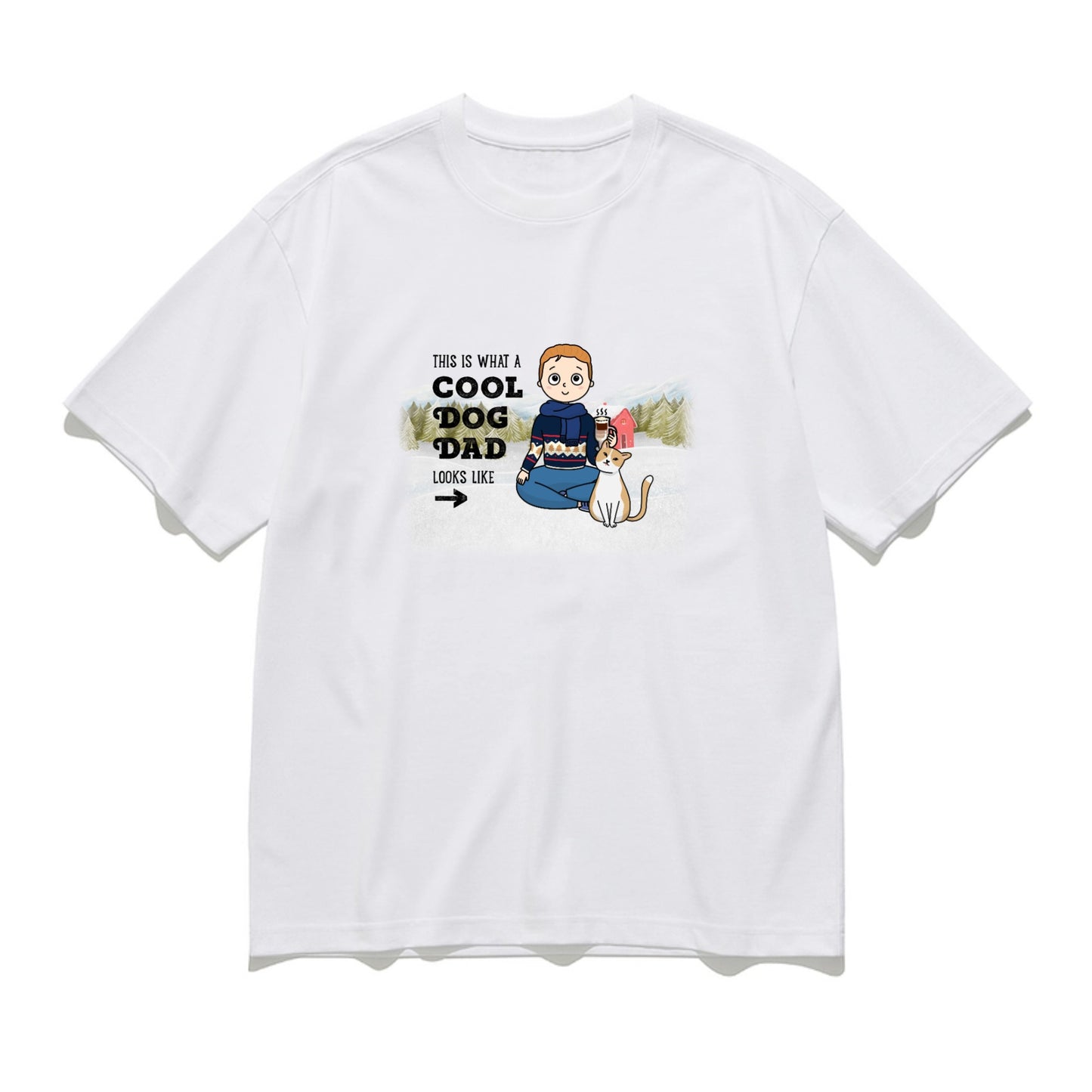Cool Dog Father -Personalization Custom 200g cotton T-shirt