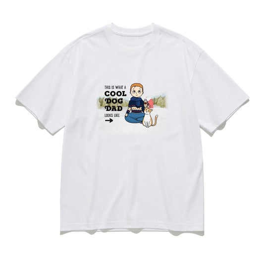 Cool Dog Father -Personalization Custom 200g cotton T-shirt