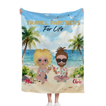 Travel Partners-Personalized 300g Flannel Blanket 30×40 inches