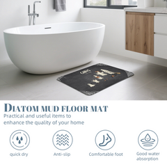 Ghost Family Portrait-Premium Custom Diatomaceous Earth Door Mat | Made in USA