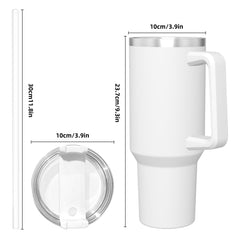 Personalized "The Dogmother" 40oz Tumbler with Handle - Custom Mom & Up to 4 Dogs (Stainless Steel Travel Mug)