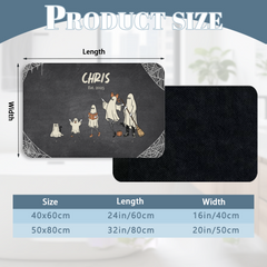 Ghost Family Portrait-Premium Custom Diatomaceous Earth Door Mat | Made in USA
