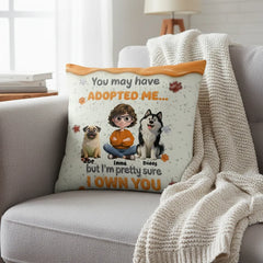 Custom Dog Mom Pillow with 1-4 Dogs, Personalized Pet Owner Gift, Custom Character & Pet Pillow with Names, Linen Pillowcase + Insert Set