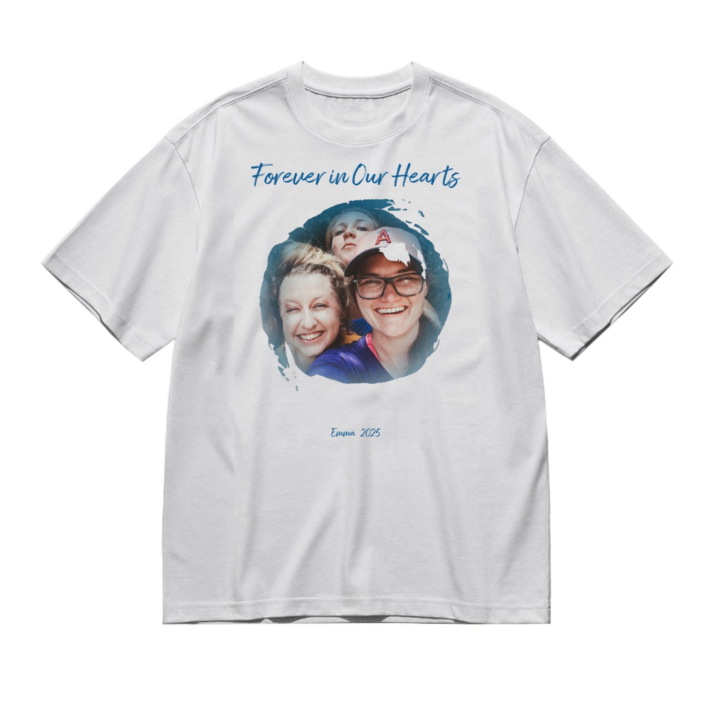 Watercolor fathers day-200g High-Quality 100% Cotton T-Shirt with Heat Transfer Printing