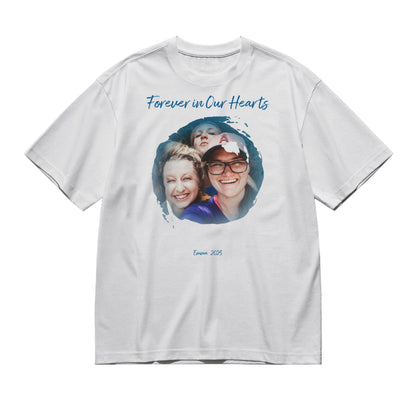 Watercolor fathers day-200g High-Quality 100% Cotton T-Shirt with Heat Transfer Printing