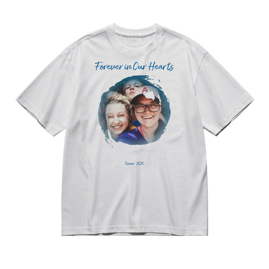 Watercolor fathers day-200g High-Quality 100% Cotton T-Shirt with Heat Transfer Printing