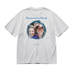 Watercolor fathers day-200g High-Quality 100% Cotton T-Shirt with Heat Transfer Printing
