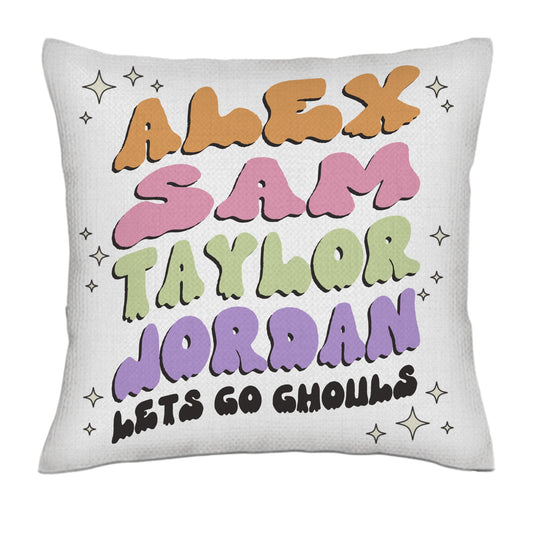 Spooky Text- Linen Pillowcase + Pillow Insert Set