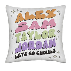 Spooky Text- Linen Pillowcase + Pillow Insert Set