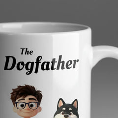 Personalized "The Dogfather" Mug - Funny Custom Gift for Best Dog Dad Ever