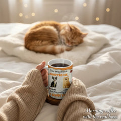 Personalized Funny Cat Mug - "I Own You" Custom Breed Coffee Cup - Gift for Cat Lovers