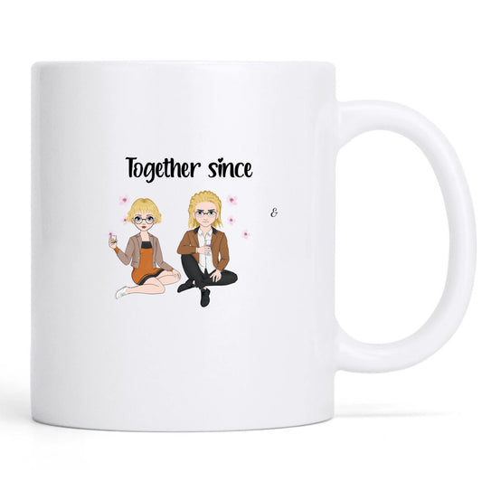 Together since- Personalization Custom Coffee 11/15 oz. Accent Mug