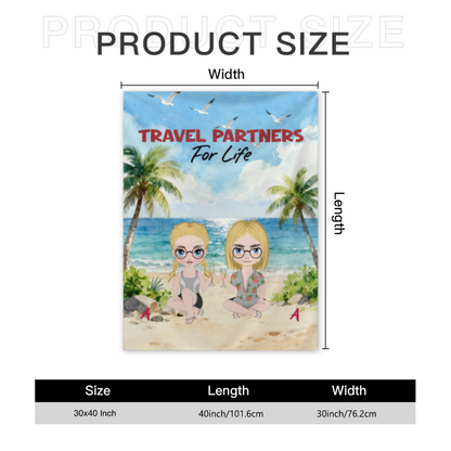 Travel Partners-Personalized 300g Flannel Blanket 30×40 inches