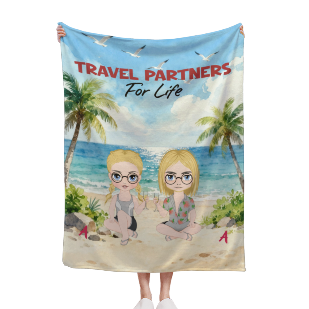 Travel Partners-Personalized 300g Flannel Blanket 30×40 inches