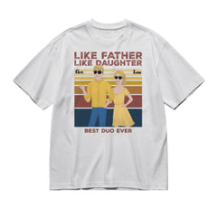 Like father, like daughter - Disney-200g High-Quality 100% Cotton T-Shirt with Heat Transfer Printing
