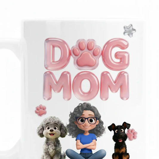 1-4 Dogs Custom Name Mug for Dog Moms