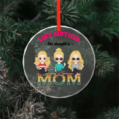 Like mother like daughter-Personalized Custom Round Glass Pendant