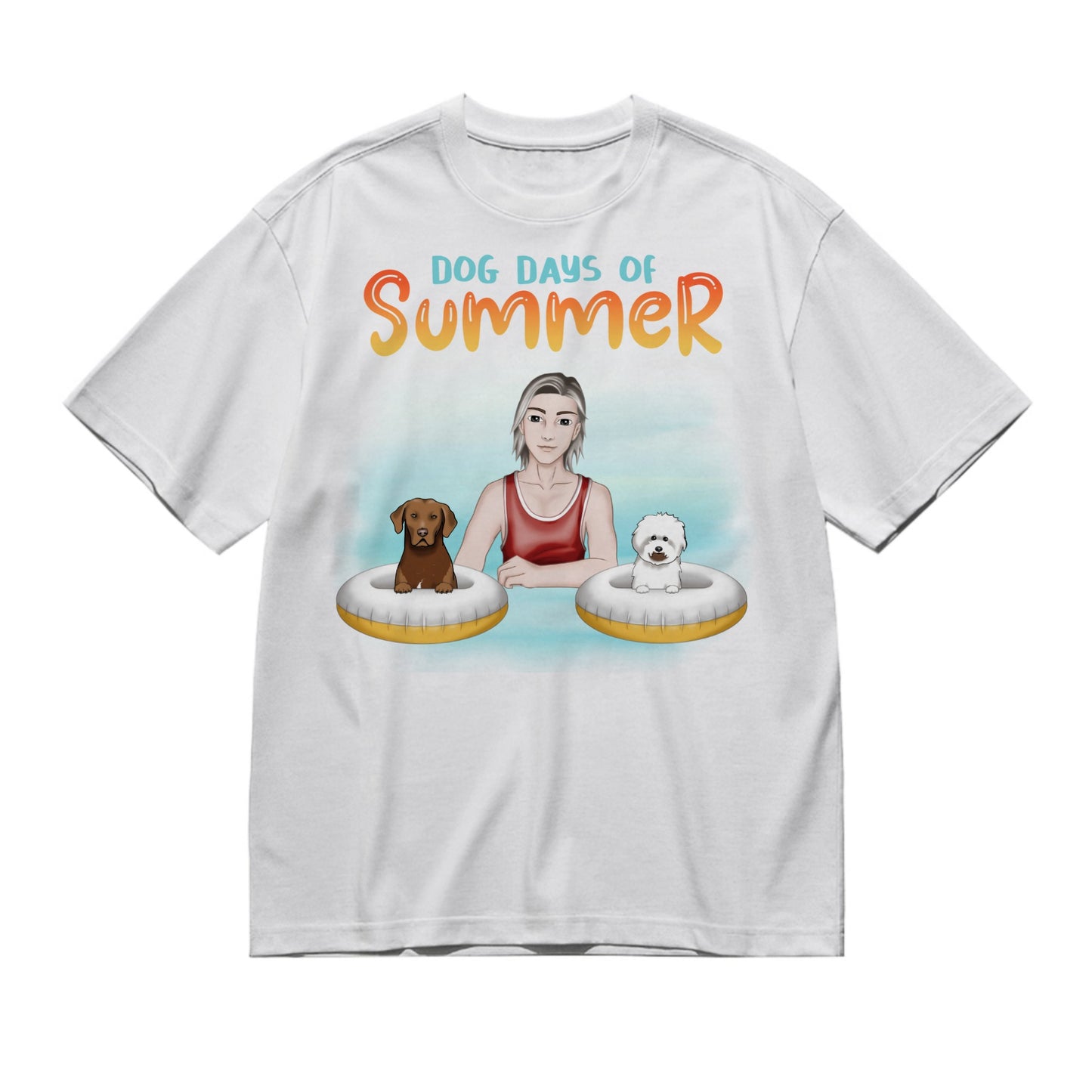 Male Frontal - Full Color-200g High-Quality 100% Cotton T-Shirt with Heat Transfer Printing