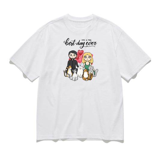 The best day ever-Personalization Custom 200g cotton T-shirt