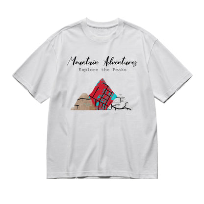 Our family around the world - maps-200g High-Quality 100% Cotton T-Shirt with Heat Transfer Printing