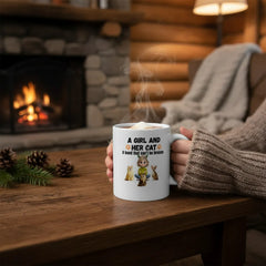 A Girl And Her Cat-Sided Custom Mug 11oz & 15oz