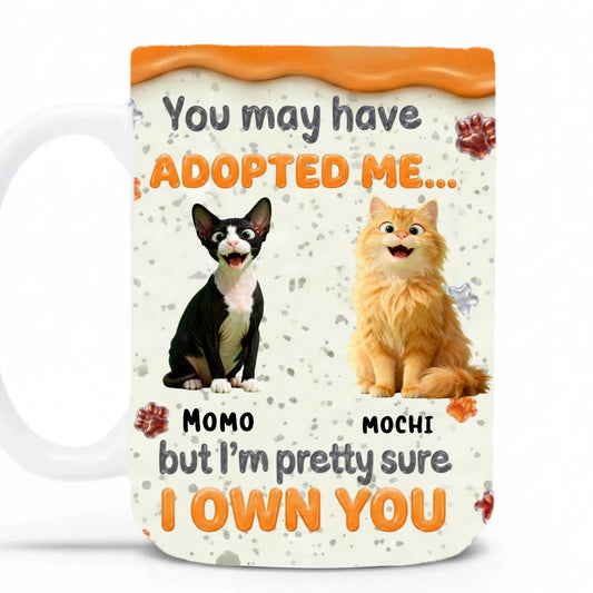 Personalized Funny Cat Mug - "I Own You" Custom Breed Coffee Cup - Gift for Cat Lovers