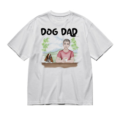 Dog dad (Frontal)-200g High-Quality 100% Cotton T-Shirt with Heat Transfer Printing