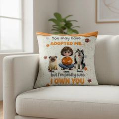Custom Dog Mom Pillow with 1-4 Dogs, Personalized Pet Owner Gift, Custom Character & Pet Pillow with Names, Linen Pillowcase + Insert Set