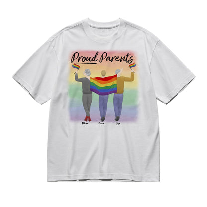 Proud parents - Pride (Back pencil style - Graduation)-200g High-Quality 100% Cotton T-Shirt with Heat Transfer Printing