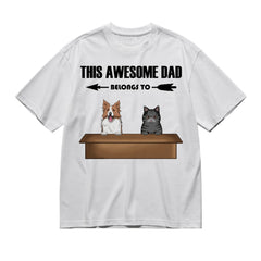 Dogs and cats fronta-200g High-Quality 100% Cotton T-Shirt with Heat Transfer Printing