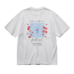 Where we first met... - city maps-200g High-Quality 100% Cotton T-Shirt with Heat Transfer Printing