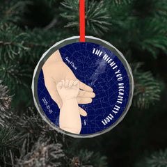 The night you became my parent - circle acrylic-Personalized Custom Round Glass Pendant