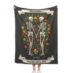 True Love Never Dies-Personalized 300g Flannel Blanket 30×40 inches